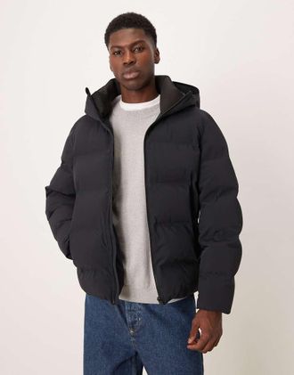 Mango Piumino con cappuccio blu navy impermeabile termoregolatore