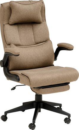 MID.YOU Mid.you Chefsessel, Braun, Metall, Kunststoff, Textil, Drehkreuz, 62x112-122x65 cm, inklusive Armlehnen, B&uuml;rom&ouml;bel, B&uuml;rost&uuml;hle, Chefsessel