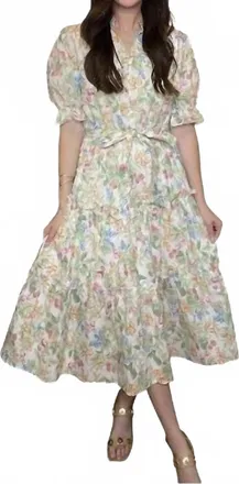 Fate Summer Sweetness Tiered Midi Dress In White