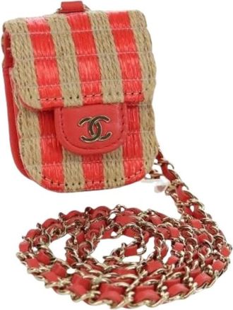 Chanel Pre-owned Mini Bags, female, Red, Size: ONE SIZE Pre-owned Vintage Mini Pouch