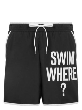 Moschino logo-print swim shorts - men - Polyester - L - Black