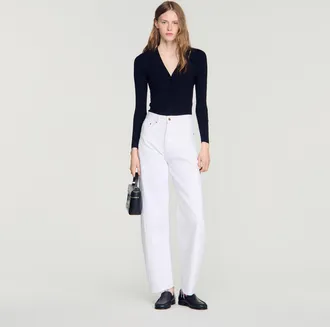 Sandro Cardigan with lace panel