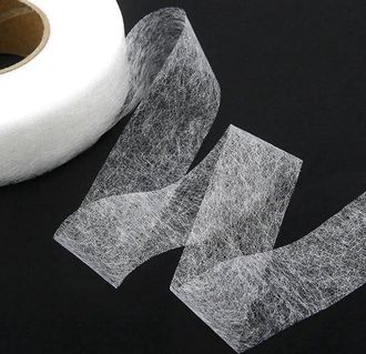 OEM Entretela Termoadhesiva De Doble Cara - 2,5 Cm X 64 M - Blanca