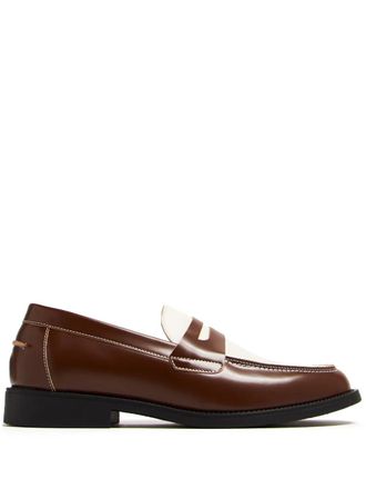 Duke and Dexter two-tone penny loafers - men - Leather/Leather/Leather - 44 - Brown