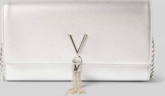 Valentino Handbags Portemonnaie mit Label-Detail Modell DIVINA in Silber, Größe 1