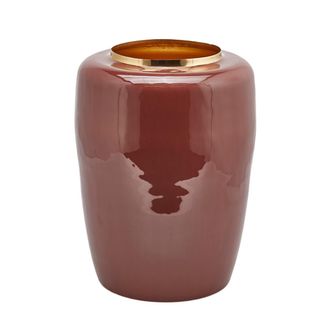 Schubiger M&ouml;bel Vase Email Burgunder H: 43 cm