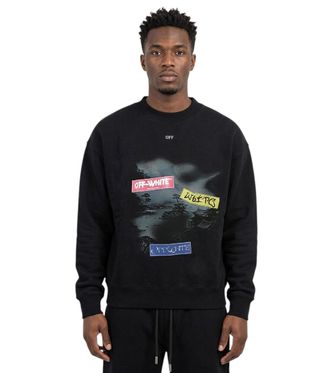 Off-white Black Graphic Logo Sweatshirt