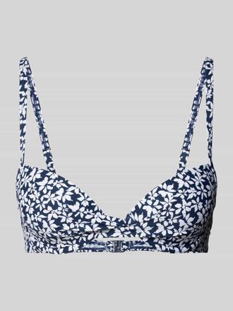 Esprit Bikini-Oberteil mit floralem Allover-Print Modell CALUSA BEACH in Marine, Größe 38A