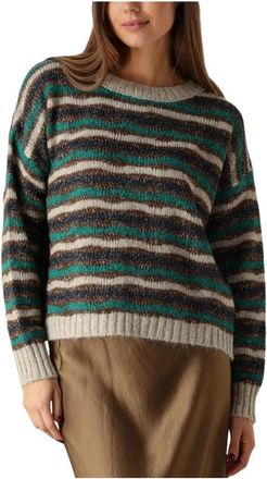 Summum Multi Colour Alpaca Lurex Trui - Dames - Ronde hals truien - Veelkleurig - L - Truien & Vesten