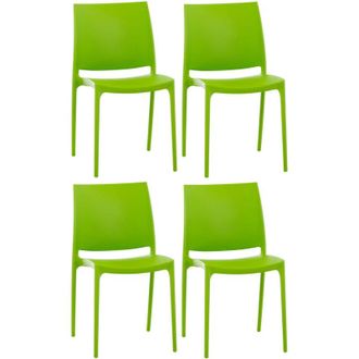 Clp Clp - Set De 4 Sillas Apilables Maya Verde