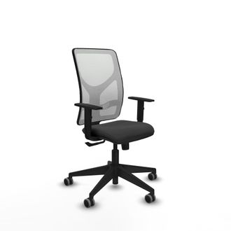 Piqueras y Crespo Silla De Oficina Piqueras Y Crespo Motilla Blanco Malla Y Cuero Sint&eacute;tico