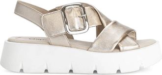 Gabor Womens Gina 4.752 Sandal In Gold
