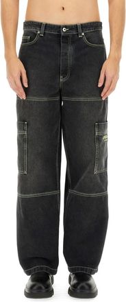 Off-white Black Mid Rise Jeans
