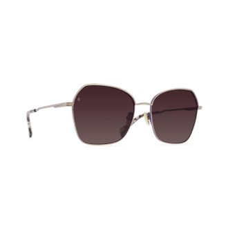 Raen Optics Womens Zhana Sunglasses In Satin Japanese Gold / Orchid Mirror