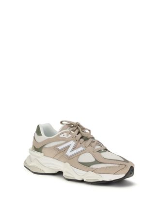 New Balance Mesh and Suede Mix Sneakers - Beige
