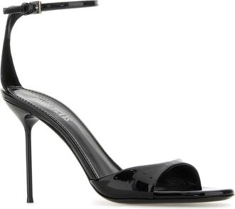 PARIS TEXAS Womens Lidia Heel Sandal Black Leather