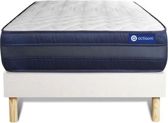 Actisom Actisom - Somier Blanco + Colch&oacute;n Con L&aacute;tex Y Espuma Viscoel&aacute;stica 80 X 190