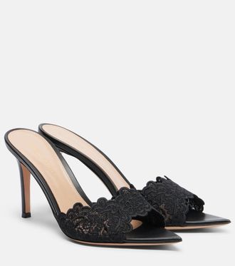 Gianvito Rossi Mules Yvonne in pizzo