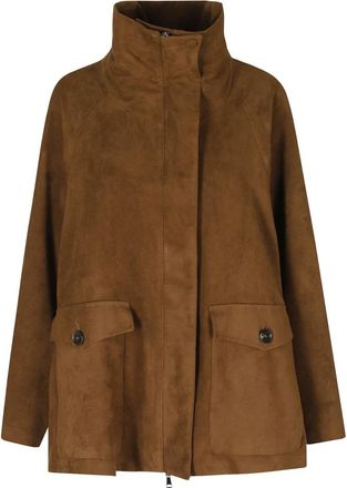 Alysi Leather Jassen - Dames - Leren en Su&egrave;de Jassen - Bruin - XS - Jassen