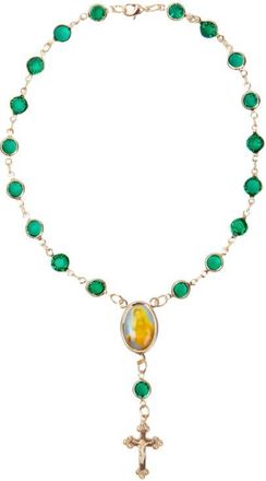 The M Jewelers NY Rosary Anklet in Gold/emerald at Nordstrom