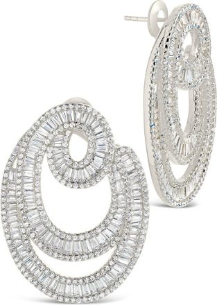 Sterling Forever Arie CZ Statement Drop Earrings