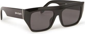 Palm Angels Authentieke Peri 052S Bril- Premium Kwaliteit! - unisex - Zonnebrillen - Zwart - 54 MM - Accessoires