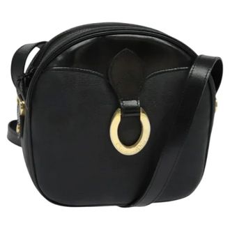 Dior Pre-owned PVC Leather Trotter Canvas Shoulder Bag - Dames - Pre-owned - Zwart - Maat: ONE Size Leer