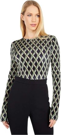 Preen Womens Preen by Thornton Bregazzi Noa Top Black Diamond Print RED593