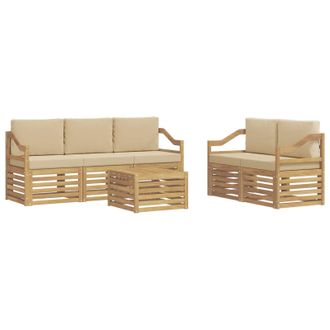 vidaXL Juegos De Sof&aacute;s Madera De Acacia S&oacute;lida Vidaxl