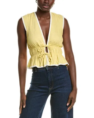 Wayf Linen-Blend Top