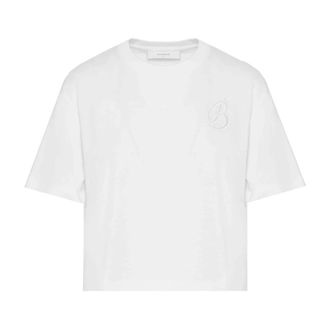 Beatrice .B T-Shirt Boxy con Ricamo - - Tops - Donna - Bianco - M