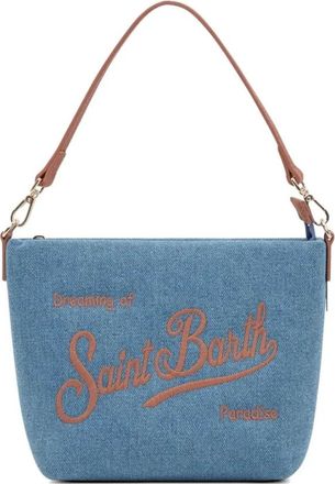 MC2 Saint Barth Aline Bag - Dames - Schoudertassen - Blauw - ONE Size - Leer - Tassen