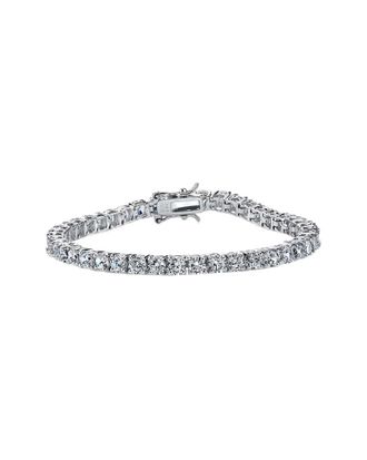 Genevive Silver Cz Tennis Bracelet