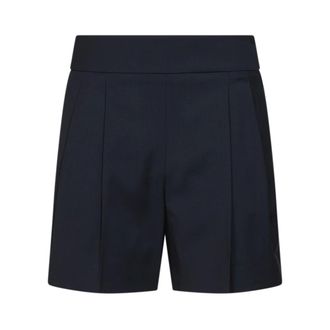 Max Mara Lightweight Woollen Cloth Shorts - female - Max Mara - Casual Shorts - Blue - 2XS - Shorts