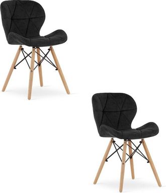 OEM Lago Silla De Terciopelo - Negro X 2