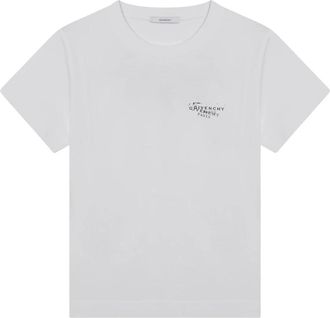Givenchy T-shirt van katoen met Stamp print - Heren - T-shirts - Wit - S - Katoen - Tops