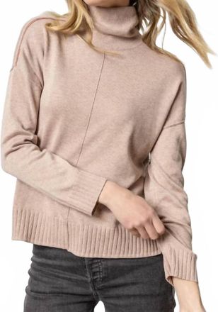 Lilla P Relaxed Turtleneck Sweater In Twig