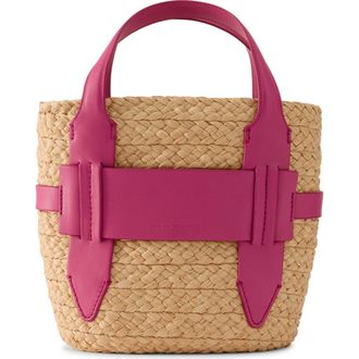 Helen Kaminski Lipari Raffia Crossbody Bag in Natural/Bright Pink at Nordstrom