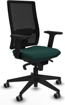 Piqueras y Crespo Piqueras Y Crespo - Horna sincro malla negra similpiel verde botella brazos 2D base piramidal ruedas 65mm engomadas