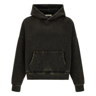 Entire studios Sudadera con capucha de punto de algod&oacute;n lavado - Sweatshirts & Hoodies - Hombre - Negro - XL