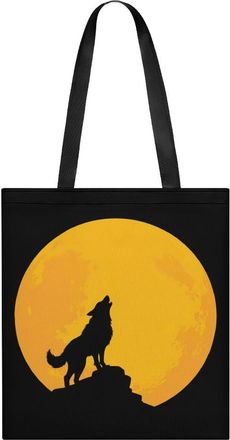 Generic Howling Wolf Tote Bag for Women Men Shoulder Bags Purses Pouch Handbags