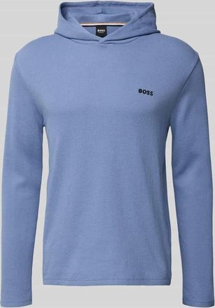 HUGO BOSS Comfort Fit Hoodie aus Baumwoll-Mix Modell WAFFLE in Jeansblau, Gr&ouml;&szlig;e XXL