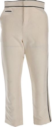 Marni Cropped Trousers in Ivory Cotton