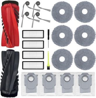 OEM Accesorios Para Roborock Qrevo Curve/qrevo Edge/qrevo Curv S5x/qrevo Edge S5a: 1 Cepillo Principal, 4 Filtros Hepa, 6 Pa&ntilde;os De Fregado, 4 Bolsas Para 