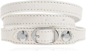 Balenciaga Leren Armband - Dames - Armbanden - Wit - ONE Size - Leer - Accessoires