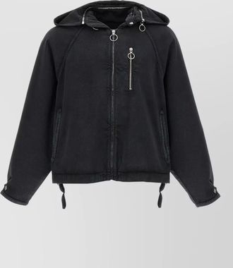 Namacheko midia hooded coat adjustable cuffs snaps