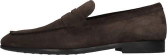 Tod's Platte schoenen Donkerbruin - Heren - Loafers - Bruin - 39 EU - Leer - Schoenen