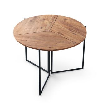 Habitat & Jardin Mesa de comedor marr&oacute;n 100 x 100 x 72 cm