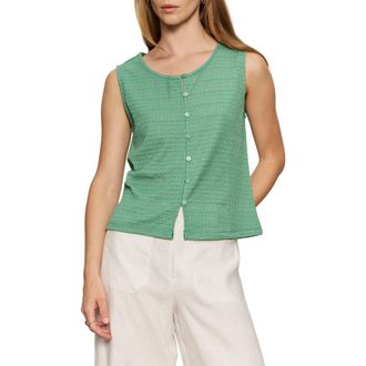 Sanctuary Textured Vacation Knit Vest in Green Juice at Nordstrom, Size X-Large