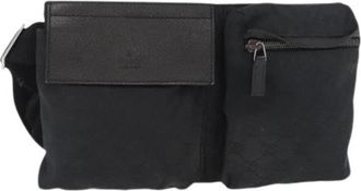 Gucci Pre-owned Canvas Heuptas - Dames - Vintage Heuptassen - Zwart - ONE Size - Vintage